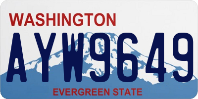 WA license plate AYW9649