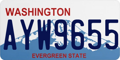 WA license plate AYW9655