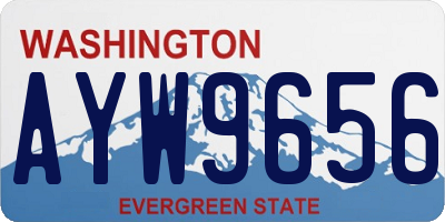 WA license plate AYW9656