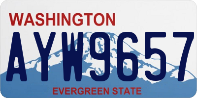 WA license plate AYW9657