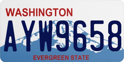 WA license plate AYW9658