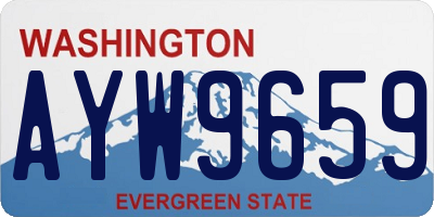 WA license plate AYW9659