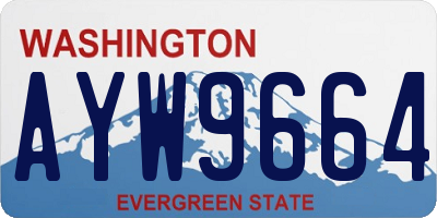 WA license plate AYW9664