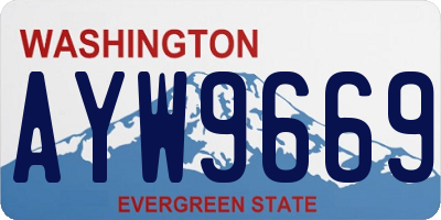 WA license plate AYW9669