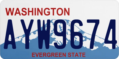 WA license plate AYW9674