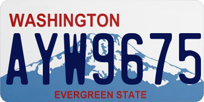 WA license plate AYW9675