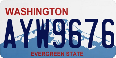 WA license plate AYW9676