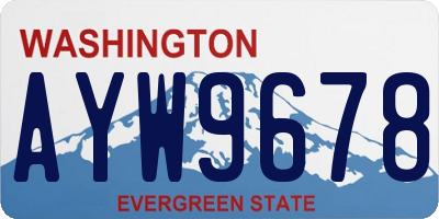 WA license plate AYW9678