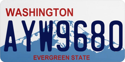 WA license plate AYW9680