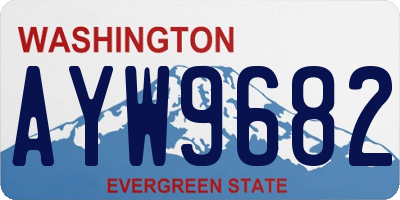 WA license plate AYW9682