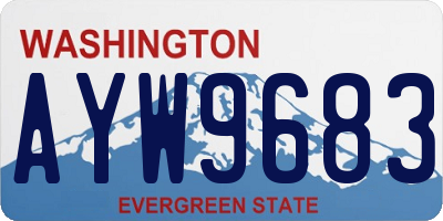 WA license plate AYW9683