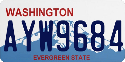 WA license plate AYW9684