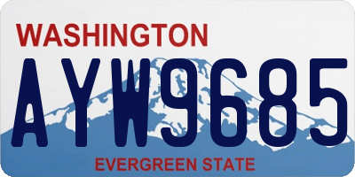 WA license plate AYW9685