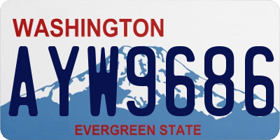 WA license plate AYW9686