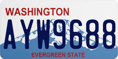 WA license plate AYW9688