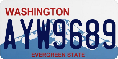 WA license plate AYW9689