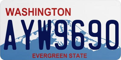 WA license plate AYW9690