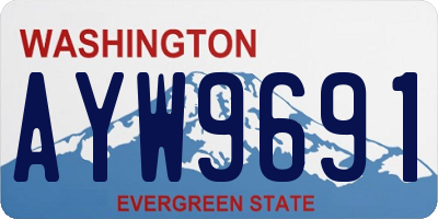 WA license plate AYW9691