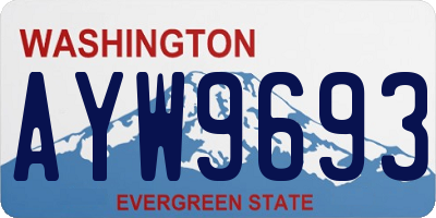 WA license plate AYW9693