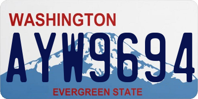 WA license plate AYW9694