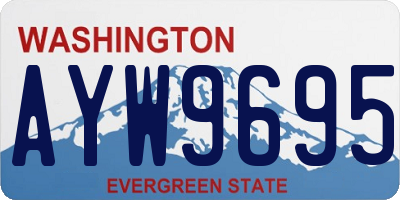 WA license plate AYW9695