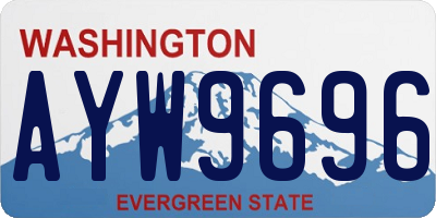 WA license plate AYW9696