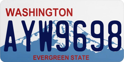 WA license plate AYW9698