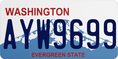 WA license plate AYW9699