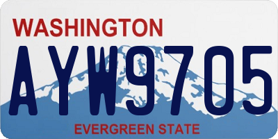 WA license plate AYW9705