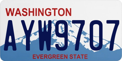 WA license plate AYW9707