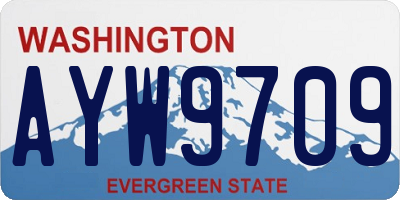 WA license plate AYW9709