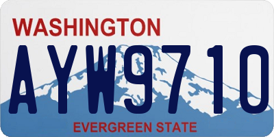 WA license plate AYW9710