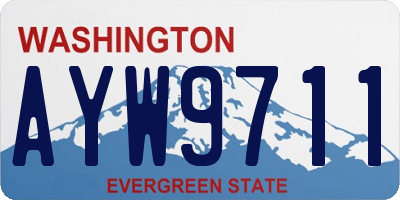 WA license plate AYW9711