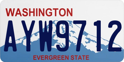 WA license plate AYW9712