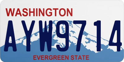 WA license plate AYW9714