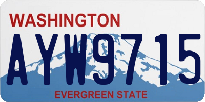 WA license plate AYW9715