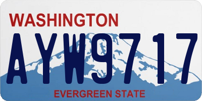 WA license plate AYW9717