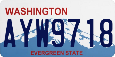 WA license plate AYW9718