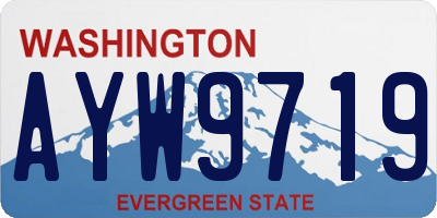 WA license plate AYW9719