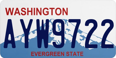 WA license plate AYW9722