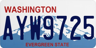 WA license plate AYW9725