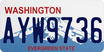 WA license plate AYW9736