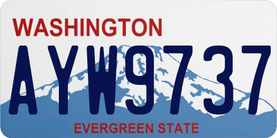 WA license plate AYW9737