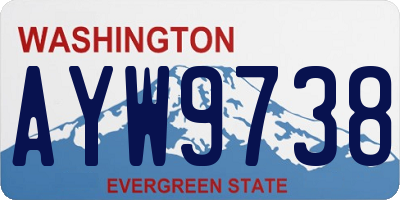 WA license plate AYW9738