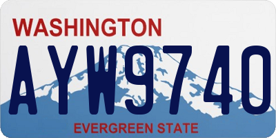 WA license plate AYW9740