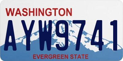 WA license plate AYW9741