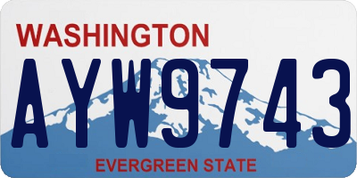 WA license plate AYW9743