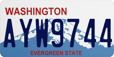 WA license plate AYW9744