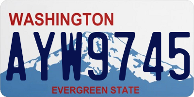 WA license plate AYW9745