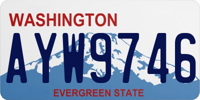 WA license plate AYW9746